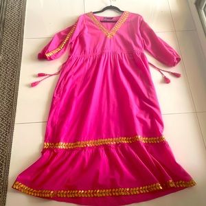 La Plage long sleeve maxi dress